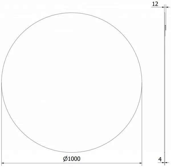 MEXEN - Alto zrkadlo 100 cm 9853-100-100-000-00