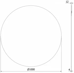 MEXEN - Alto zrkadlo 100 cm 9853-100-100-000-00