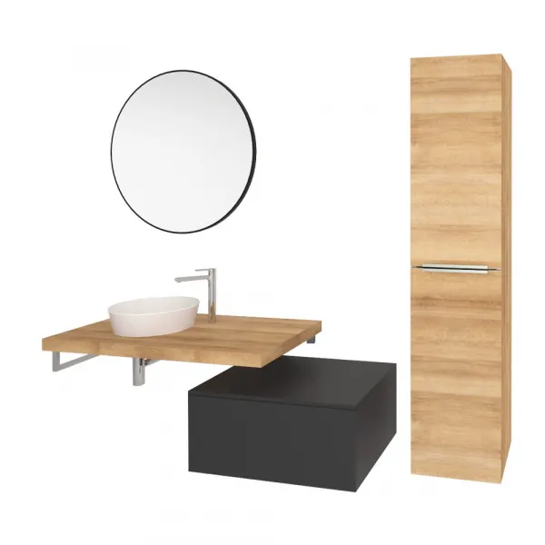Mereo Zrkadlo okrúhle pr. 80 cm, LED osvetlenie a odhmlievanie CN165