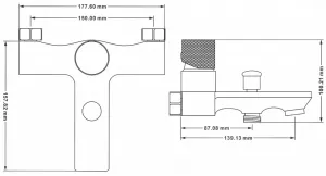 MEXEN/S - Royo One vaňová batéria biela 72231-20