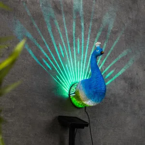 Haushalt International LED Solární nástěnná dekorace Páv