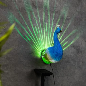 Haushalt International LED Solární nástěnná dekorace Páv