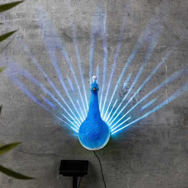 Haushalt International LED Solární nástěnná dekorace Páv