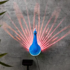 Haushalt International LED Solární nástěnná dekorace Páv