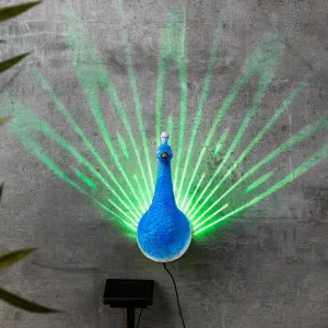 Haushalt International LED Solární nástěnná dekorace Páv