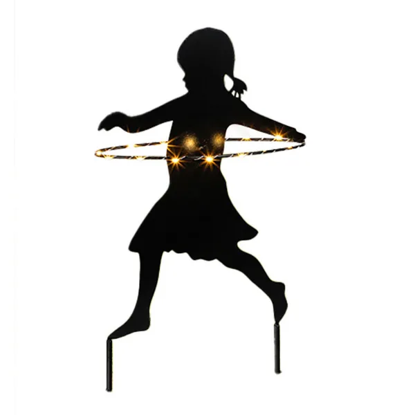 Haushalt International LED Solární zápich Dívka s Hula hoop