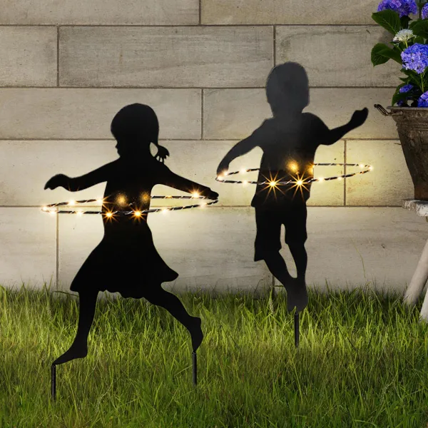 Haushalt International LED Solární zápich Dívka s Hula hoop