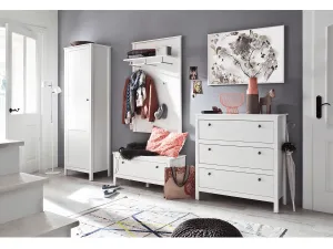 KONDELA Olje 80 vešiakový panel biela
