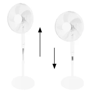 Stojanovýventilátor5lopatkový-biely45W