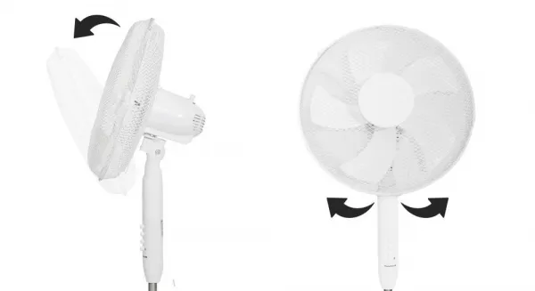 Stojanovýventilátor5lopatkový-biely45W