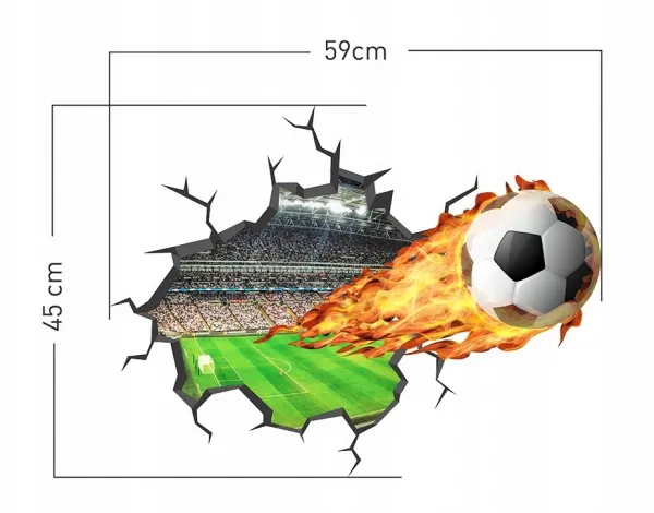 Štýlovánálepkanastenuprechlapcovfutbal59x45cm45383