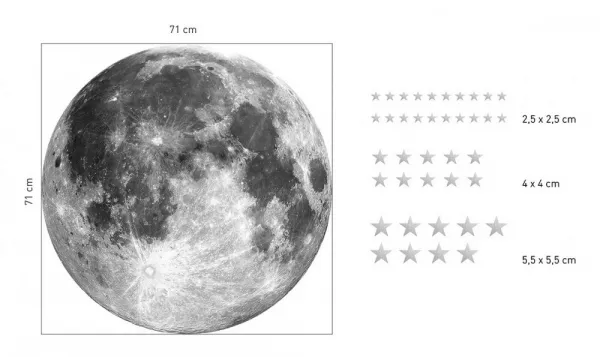 Dekoračnánálepkanastenumesiacshviezdami71cm45388