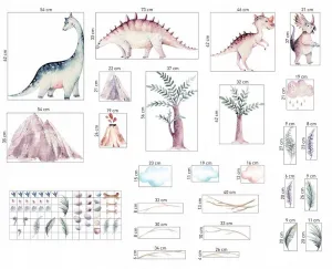 Nálepkynastenusvetdinosaurov45415ružová
