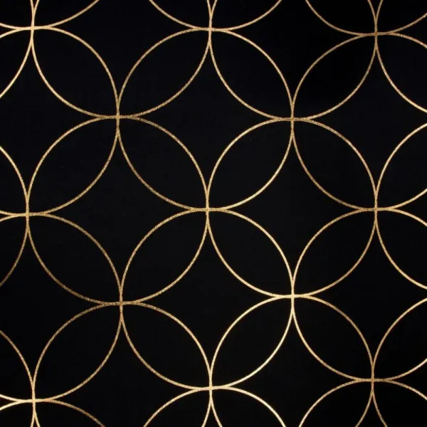 LuxusnýčiernyškandinávskyzávessozlatoupotlačouDĺžka:250cm