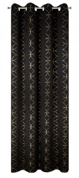 LuxusnýčiernyškandinávskyzávessozlatoupotlačouDĺžka:250cm