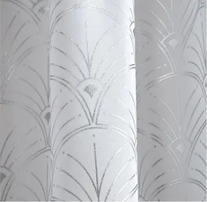 Elegantnýbielyvzorovanýzáves140x250cm