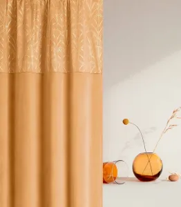 Fenomenálnyhorčicovožltýzatemňujúcizávessozlatýmikruhmi140x250cm