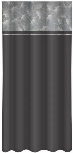 Dlhéčierno-šedézávesysovzoromlistovvelegantnomštýleDĺžka:250cm