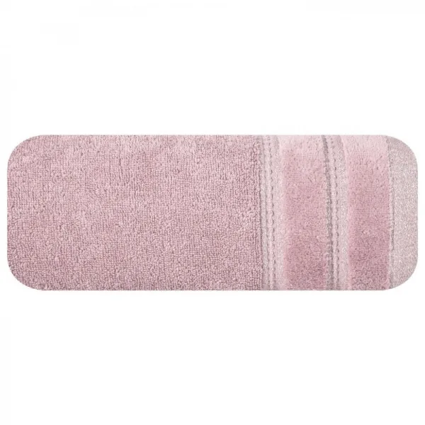OsuškaGLORYvjemnejružovejfarbe,svelúrovýmokrajomalesklouniťouŠírka:50cm|Dĺžka:90cm