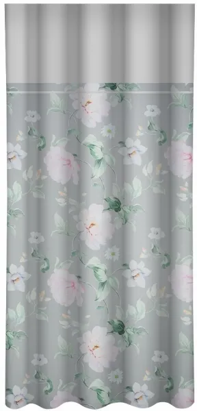 KrásnešedézávesyspotlačourúžovýchkvetovpivoňkyŠírka:140cm|Dĺžka:250cm