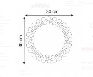Dekoračnéakrylovézrkadlánastenu30cm40466