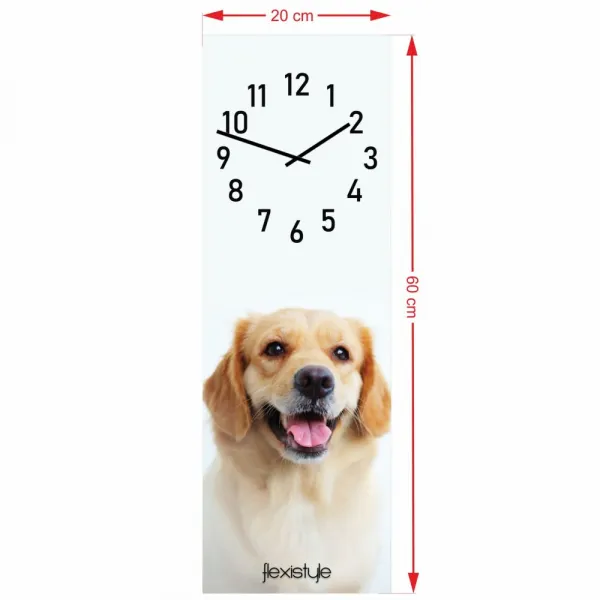 Detskénástennéhodiny20x60cmsozlatýmretríverom67657