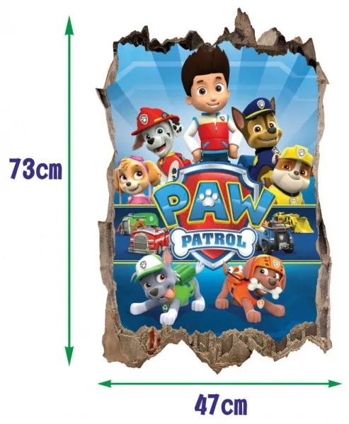 NálepkanastenuPawPatrol3D47x73cm45420modrá