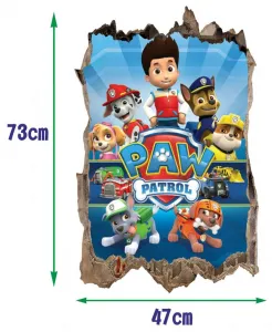 NálepkanastenuPawPatrol3D47x73cm45420modrá