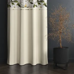 DekoračnýzávesvkrémovejfarbeskvetmiŠírka:160cm|Dĺžka:270cm