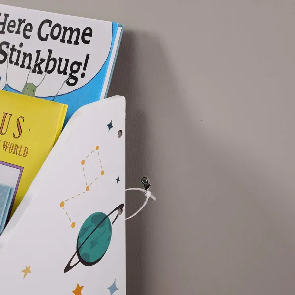 SONGMICS Detská knižnica Brodler biela