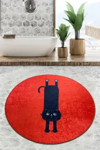 L'essentiel Kúpeľňový koberec KITTY 100 cm červený
