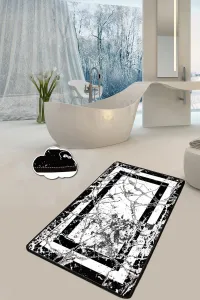 L'essentiel Kúpeľňová predložka Mramor 80x100 čierna