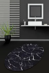 L'essentiel Kúpeľňová predložka Mramorová DJT 80x120 čierna/biela