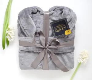 Faro Dámsky fleecový župan COMFORT QUEEN veľ. XL svetlo šedý