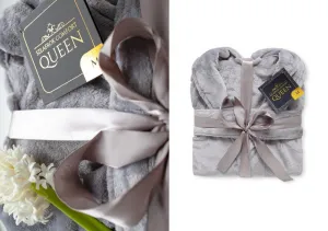 Faro Dámsky fleecový župan COMFORT QUEEN veľ. XL svetlo šedý