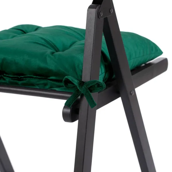 AmeliaHome Podsedák na stoličku Aleksa tmavozelená, veľkosť 40x40