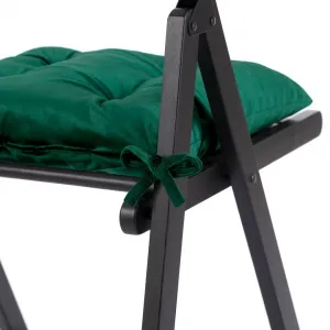 AmeliaHome Podsedák na stoličku Aleksa tmavozelená, veľkosť 40x40
