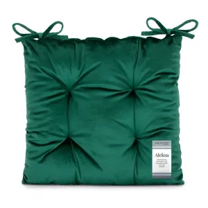 AmeliaHome Podsedák na stoličku Aleksa tmavozelená, veľkosť 40x40