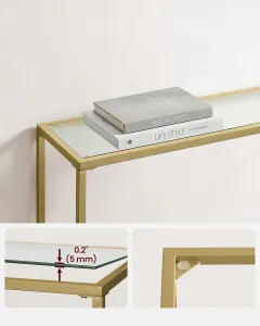 SONGMICS Konzolový stolík Vasagle Bentle zlatý