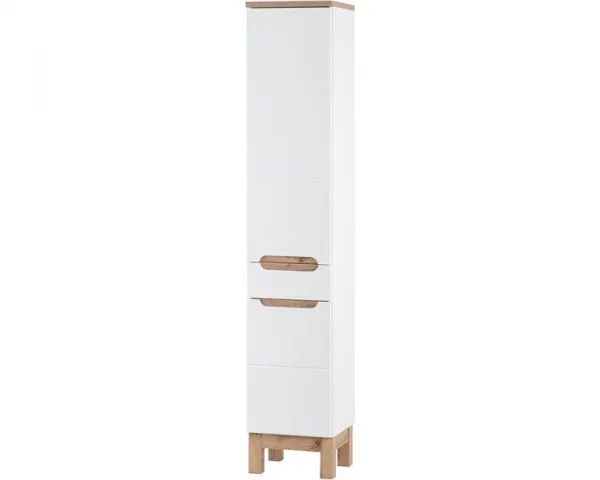 Comad Kúpeľňová zostava Bali so zápustným umývadlom a skrinkami 60 cm biela/dub votan