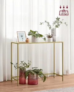SONGMICS Konzolový stolík Vasagle Bentle zlatý