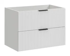 Comad Kúpeľňová zostava Casad 80 cm s umývadlom, skrinkami a zrkadlom biela/dub wotan