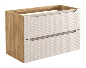 Comad Kúpeľňová zostava Luxor Béžový oblak so skrinkami a umývadlom 120 cm dub olejovaný/béžová