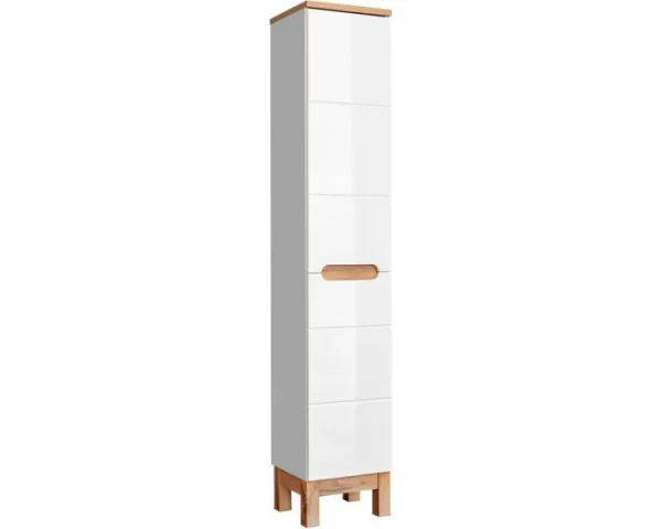 Comad Kúpeľňová zostava Bali 80 cm so zápustným umývadlom a skrinkami biela/dub wotan