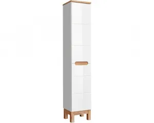 Comad Kúpeľňová zostava Bali 80 cm so zápustným umývadlom a skrinkami biela/dub wotan