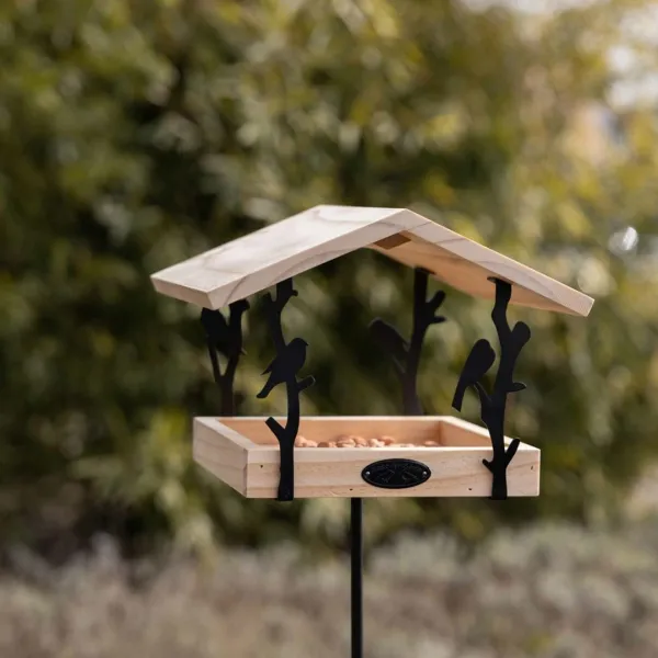 Esschert Design Krmítko pre vtáky AILIN 131 cm hnedé