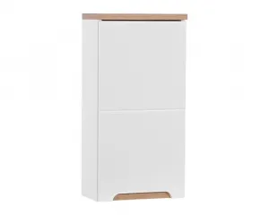 Comad Kúpeľňová zostava Bali 80 cm so zápustným umývadlom, skrinkami a zrkadlom biela/dub wotan