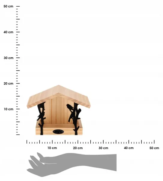 Esschert Design Vtáčie krmítko Isena hnedé