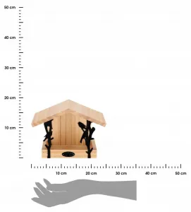 Esschert Design Vtáčie krmítko Isena hnedé