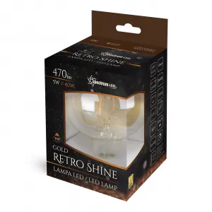 Spectrum LED LED žárovka GLOB 4,9W E27 COG RETROSHINE teplá bílá